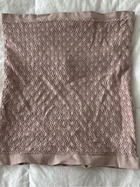 Stretchy Lace Knit Tube Top in Dusty Rose